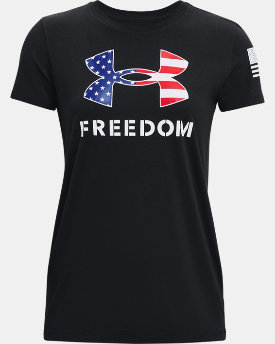 Women's UA Freedom Logo T-Shirt, Black, pdpMainDesktop image number 4